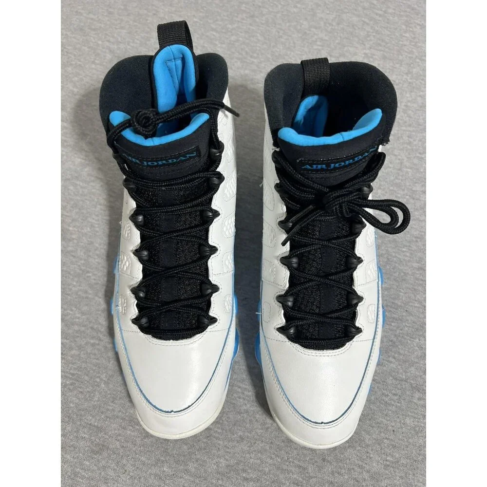 Air Jordan 9 Retro Shoes Mens Size 10 White Blue Black University UNC FQ8992-101